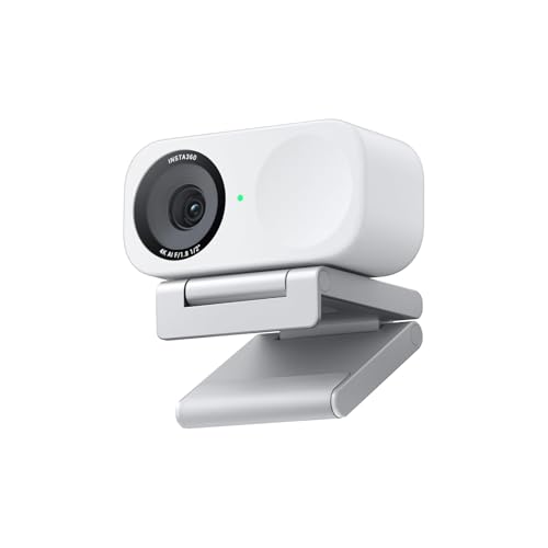 樂天商城 - Insta360 Link 2C 通常版 アークティックホワイト - PC/Mac 用 4K ウェブカメラ、1/2 インチセンサー、自動フレーミング、HDR、AI ノイズキャンセリング マイク、配信やビデオ通話、ゲーム配信に役