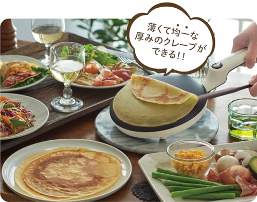 【Toffy/トフィー】 クレープメーカー K-CP1 本格クレープ 簡単 薄焼き フッ素加工 ヘラ付き お皿付き スイーツ ガレット ペールアクア K-CP1-PA