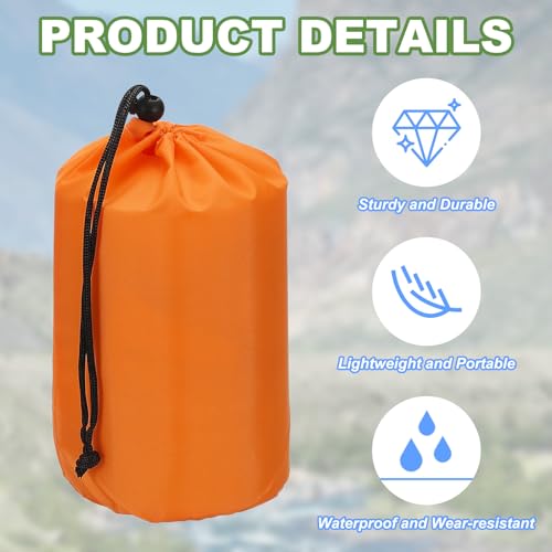 PATIKIL スタッフバッグ 22 x 43 cm ドライバッグ 軽量 ハイキング 登山 キャンプ 旅行 海水浴 釣り ビーチ 水泳 温泉用の防水バッグ オレンジ