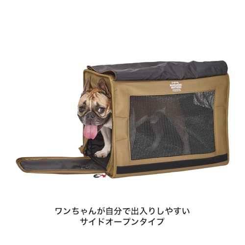 MANDARINE BROTHERS マンダリンブラザーズ BRIXTON CARRY BACKPACK WIDE ブリクストンキャリーバックパック ワイド 2025年リニューアル版 犬 リュック キャリーバッグ (BLACK, L)