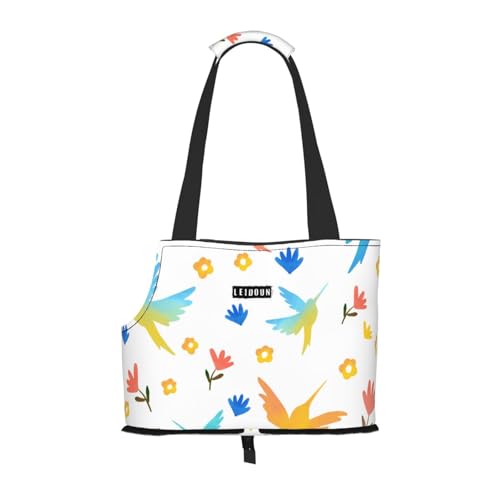 Leidoun ペット携帯用折りたたみショルダーバッグ、猫と小型犬のための屋外携帯用ペットバッグ、ペット..