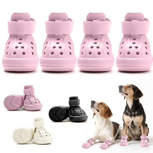 「SENMUUP」犬靴 犬用ブーツ ドッグシューズ 犬用サンダル 春夏用 軽量通気 メッシュ 抗菌防臭 柔らかく快適 履かせやすい 脱げにくい 肉球保護 滑り止め 散歩 雨の日 防水 介護 傷舐め防止