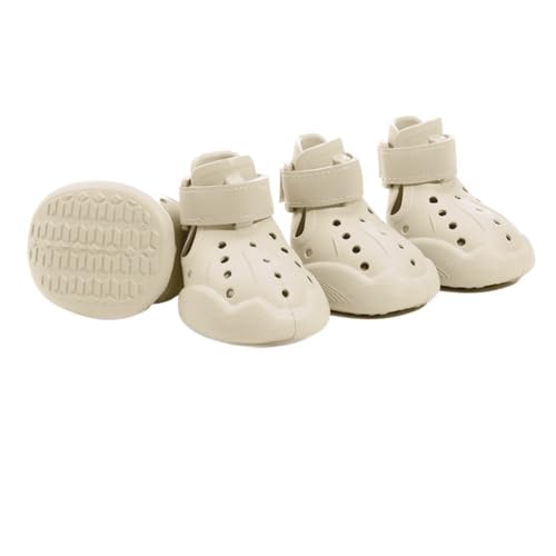 YYKSYDPT 犬用シューズ 暑い道路用犬用サンダル 滑り止め防水犬用ブーツ お手入れ簡単ビーチアウトドアペットブーツ (ホワイト, 1#)