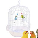 iimono117 鳥かご 丸型 (高さ52×幅35×奥行35cm) 手乗り インコ 小鳥 ケージ ゲージ 止まり木 ブランコ 引き出しトレイ エサ入れ付き 文...