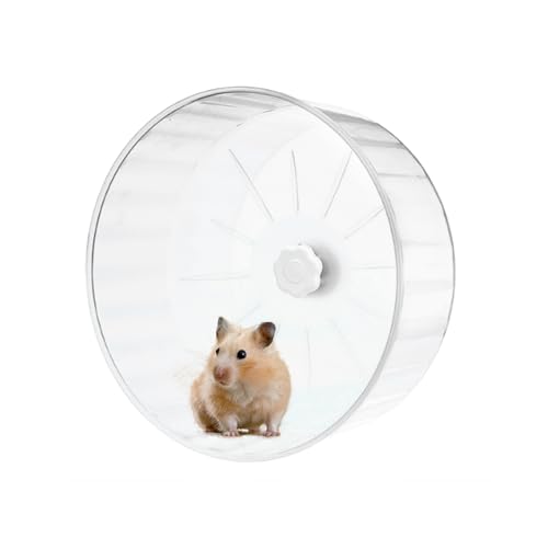 DIFEIUKI ハムスター回し車 サイレントホイール 22cm クリアー ハムスター滑車 静か 静音 ハムスター おもちゃ ハムスター/スナネズミ/マウス/リ...
