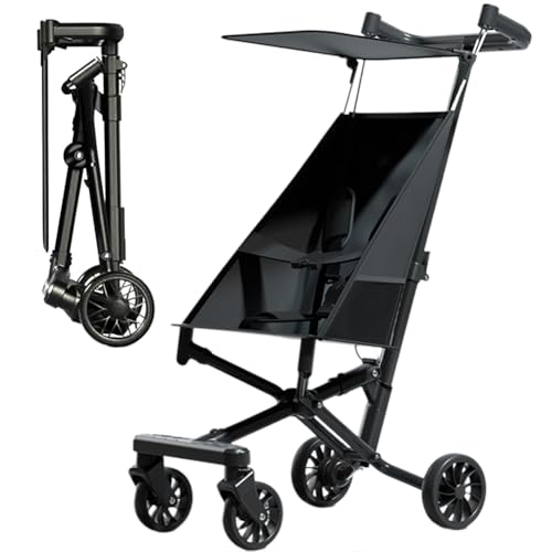 MODONG ベビーカー B型 軽量コンパクト スクーター おでかけバギー ベビーウォーカー 高炭素鋼 折りたたみ式 大型タイヤ＆日よけカバー付き 新生児対応 自立式 丸洗い可 ハイシート 出産祝い