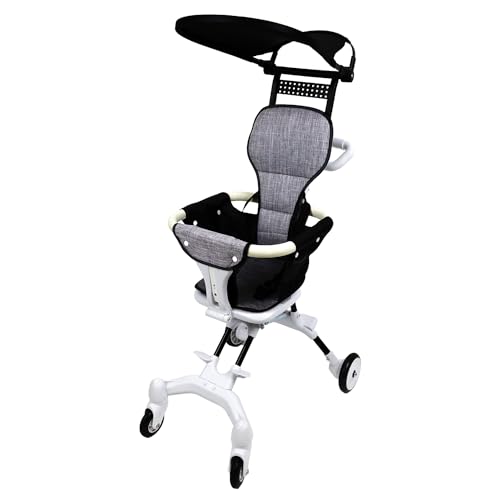 [MRG] ベビーカー おでかけバギー B型 4輪 折りたたみ コンパクト 軽量 ハンディーキッズスクーター 3.8kg 25kgまで 安定 快適 日除け (ホワイト)