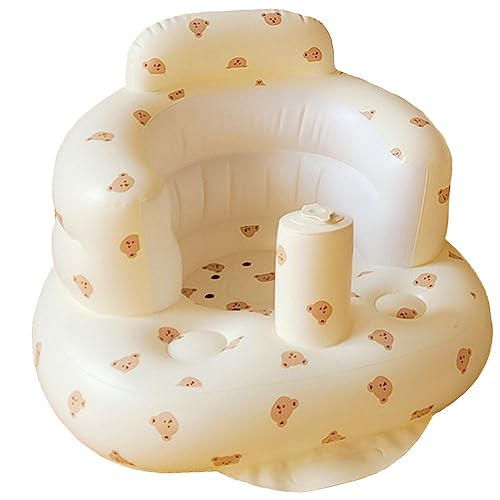 BubuBubu バスチェア ベビーチェア 赤ちゃん ベビー用バスチェア ベビーソファー ふわふわシャワーチェア イス 空気椅子 お座り練習チェア エアーポンプ...