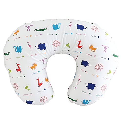 HashkuDe 授乳クッション (Zoo) コットン 日本製 洗える 授乳枕 ベビークッション 妊婦 新生児 赤ちゃん マタニティ ヘタリにくい 授乳グッズ 出産祝い