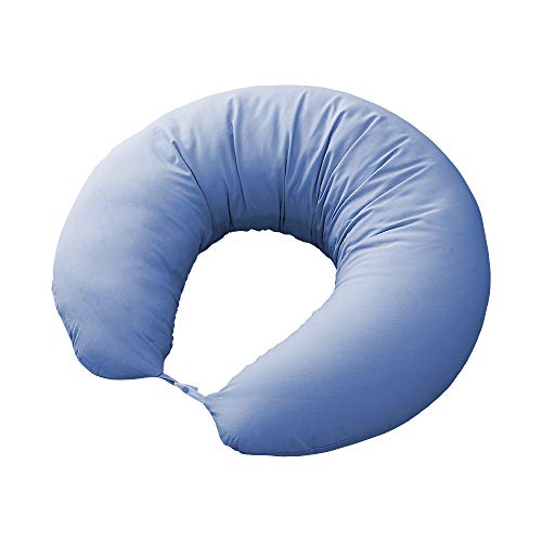 【カバー単品】 洗える授乳クッション カバー付き 三日月型 (ブルー)