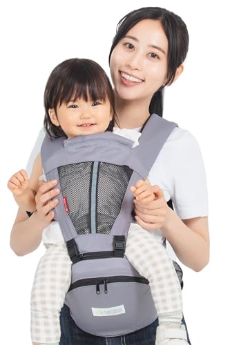 【ninaruママベスト2024年受賞】 (ケラッタ) ヒップシート 抱っこ紐 (対面抱き 前向き抱っこ) 3WAY ベビーキャリア ウエストキャリー分離可 (...