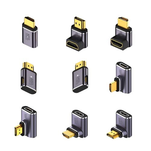 安心の日本企業 MSL FORCE HDMI 2.1 マグネット式 変換アダプタ 7680×4320 8K@60Hz 4K@120Hz 19ピン 高帯域48Gb...