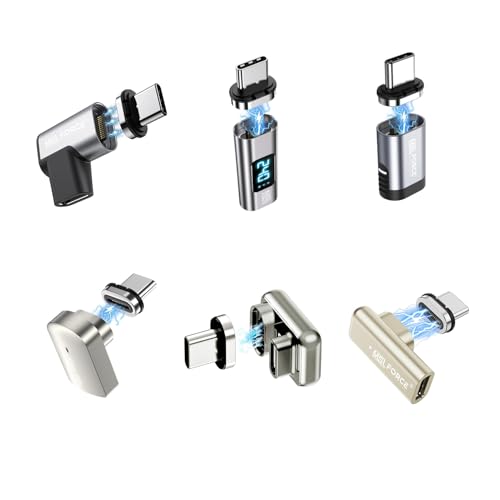 安心の日本企業 MSL FORCE Type-C to Type-C マグネット式 変換アダプタ L字 USB-C 240W 8K60Hz USB3.2 GEN...