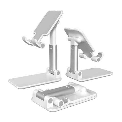 スマホスタンド 折り畳み 高さ調整可 コンパクト スマホ立て 携帯スタンド 卓上 スマホスタンド 角度調整可能 持ち運び 滑り止め付き ブラック ホワイト 折り...
