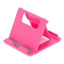 スマホスタンド 卓上 折りたたみ タブレットスタンド 角度調節可能 薄型 コンパクト 軽量 持ち運び便利 ピンク