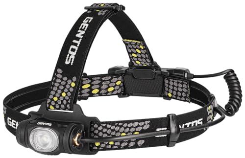 GENTOS(ジェントス) LED ヘッドライト USB充電式 【明るさ420ルーメン/実用点灯8.5時間/後部認識灯】 専用充電池使用 メタルマスター MM-818R