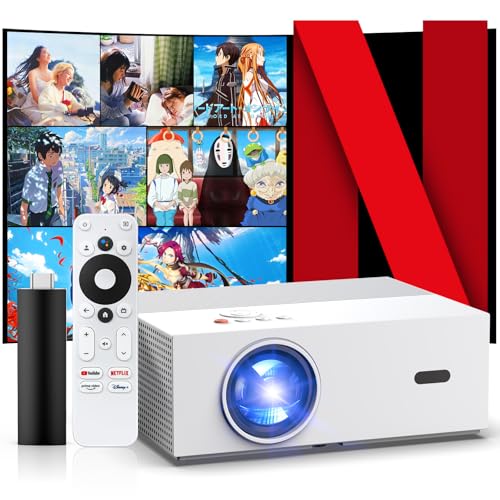 JOWLURK スマートプロジェクター 家庭用 【TVスティック付属でNetflix/Google対応】【令和7年月新登場!30000LM・4K対応・オートフォ...