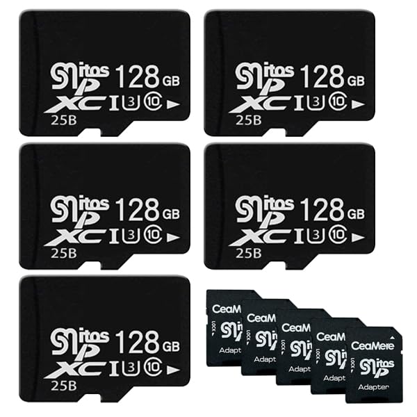 5個セット microsd 128GB class10 U3 高速 Class10 マイクロSDカード 128GB 高速転送 高耐久性 スマートフォン タブレット カメラ対応