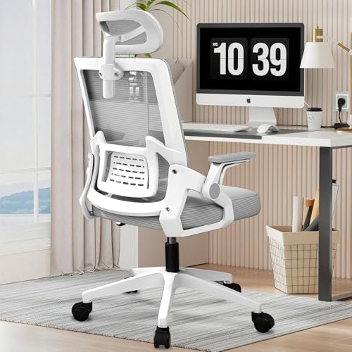 Sezlife オフィスチェア デスクチェア 人間工学 テレワークチェア 疲れない 椅子 腰サポート 跳ね上げ式アームレスト 3Dヘッドレスト ロッキング機能 ...