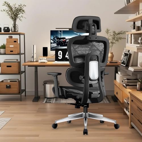 GIGIGET オフィスチェア メッシュ 人間工学 椅子 デスクチェア パソコンチェア 3Dアームレスト リクライニング 2Dヘッドレスト 調整可能背もたれ 人...