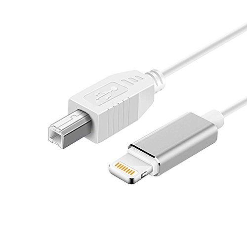 Lightning to USB 2.0ケーブルタイプB接続ケーブルコンバータオーディオインターフェイス、キーボード、USBマイクfor iPhone 8 7 ...