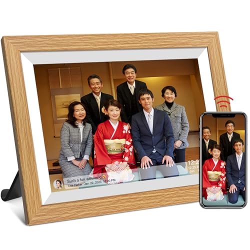 32GBデジタルフォトフレーム WiFi 10.1インチ スマートデジタルフォトフレーム 1280x800 IPS HD タッチスクリーン、自動回転、スライドシ...