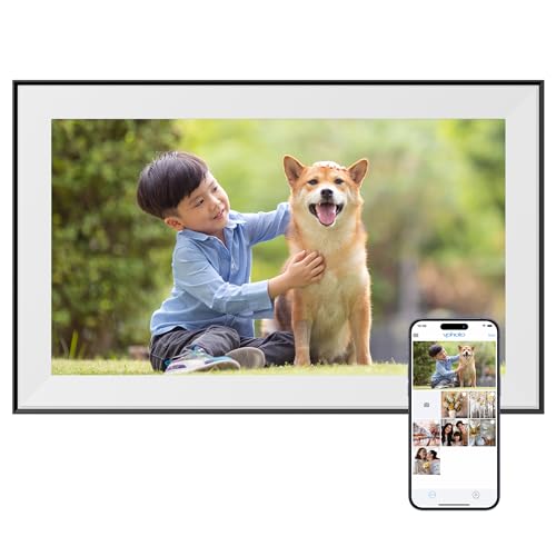 Dragon Touch デジタルフォトフレーム 15.6インチ 32GB内蔵 WiFi対応 フォトフレーム 大型 FHDタッチスクリーン 1920*1080解像度 動画/写真/音楽/スリープモード機能/時計/カレンダー/天気予報機能付き