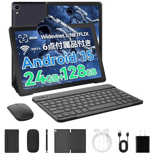 タブレット - FancyDay Android 15 タブレット 10インチ wi-fi6モデル 24GB+128GB+1TB拡張 8コアCPU 1280*8...