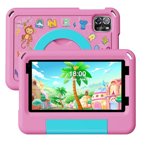 PRITOM プリトム キッズタブレット 7インチ YouTube Kids&Google キッズスペース対応 3GB+64GB Android15 利用時間制...