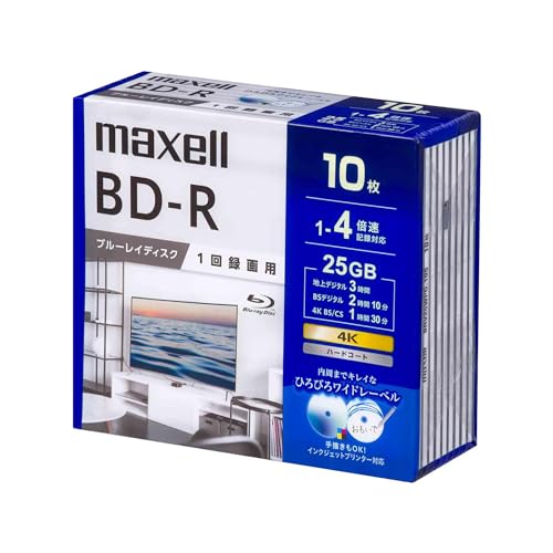 �ޥ����� Ͽ���ѥ֥롼�쥤�ǥ�����BD-R�Ҥ��Ӥ��磻�ɥ졼�٥�ǥ�����(1��4��®�б�) 10������ BRV25WPG.10S