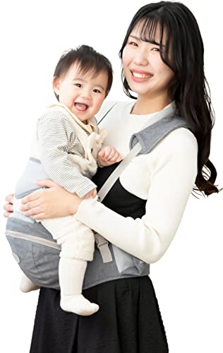 Lauce ヒップシート ウエストポーチ 2タイプ対応モデル 安全認証規格取得 日本語説明書付き グレー