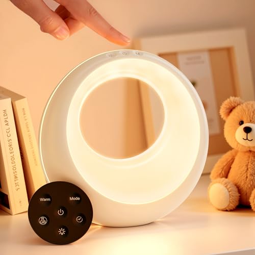 Auxmir 授乳ライト ナイトライト ベッドサイドランプ 7色RGB変化 9モード切替 リモコン付き タイマー機能 USB充電式 2000mAh大容量 調光調色 間接照明 おしゃれ タッチセンサー 授乳/おむつ替え用