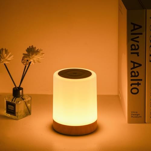 Auxmir 授乳ライト ナイトライト ベッドサイドランプ 間接照明 おしゃれ 調光調色 タイマー機能 3000mAh大容量 USB充電式 RGB 授乳/おむつ替え用 タッチセンサー LED 目に優しい ルーム 枕元 ラン