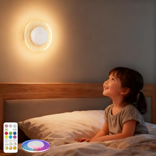 ナイトライト 授乳ライト ベッドサイドランプ 間接照明 常夜灯 授乳/おむつ替え用 子供部屋 タッチセンサー 枕元灯 Type-C充電式 かんせつ照明 おしゃれ 目に優しい 無段階調光調色(8色) RGB