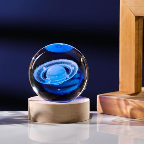 【正規品】星座×太陽系 3D水晶球ナイトライト LED6色チェンジ 置き型インテリアライト(宇宙科学デザイン)癒しギフトに最適 男女兼用・子供用 [K9クリスタ...