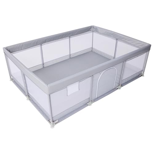 BabyGoo メッシュ ベビーサークル 【安全検査合格品】 プレイヤード ベビーゲート 赤ちゃん 子供 ベビールーム キッズスペース 長方形 正方形 持ち運び...