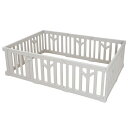 popomi ベビーサークル 軽量 ベビーフェンス 組立簡単 ロック付き 安全設計 出産祝い (TREE ベージュ, 140x200cm)