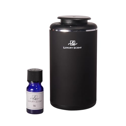 W ダブリュー LUXURY SCENT アロマディフューザー + アロマオイルSET ラグジュアリーセント 充電式 コードレスタイプ 水なし 噴霧式 USB-...