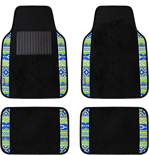 FHグループ (FH Group International)フロアマット 車用 グリーン ユニバーサルフィット Mesa11 サウスウェスタンプリント 車/S...