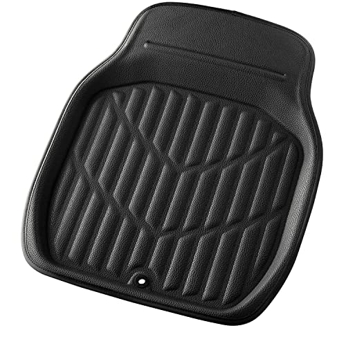 ボンフォーム(BONFORM) バケットマット 3DレザーマットN 抗菌防臭 48x62cm ブラック 6465-01BK