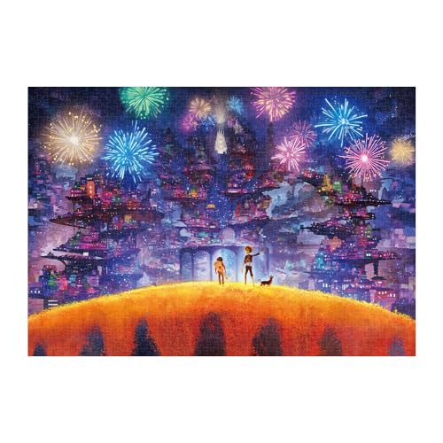 テンヨー(Tenyo) 【日本製】 1000ピース キャンバススタイル ジグソーパズル ディズニー リメンバー・ミー 死者の国 (51x73.5cm) D-10...