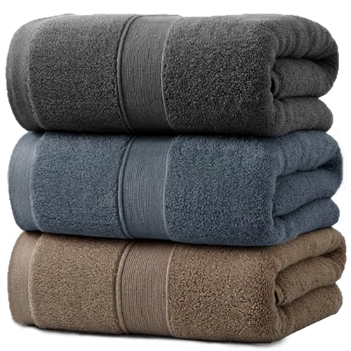 バスタオル HOSUR 綿100% ホテル仕様 厚手 ふかふか ボリューム 高速吸水 耐久性 速乾 瞬間吸水耐久性 無地 毛羽落ち少ない ギフト(組み合わせカラ...