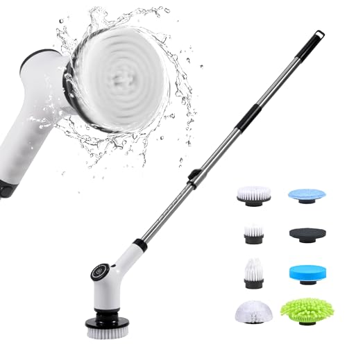 バスポリッシャー 電動掃除ブラシ 高速回転 お風呂掃除ブラシ 交換用ブラシ8個 付き3000mAh大容量バッ..