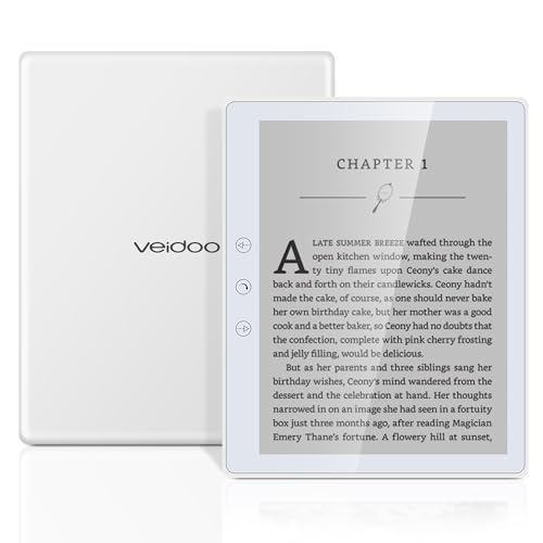 Veidoo 5.8 インチ 電子書籍リーダー、 HD タッチスクリーン、 E-Ink、 2GB＋32GB＋64G拡張、 WiFi、 広告なし、 アンドロイド 電子リーダー （ホワイト）