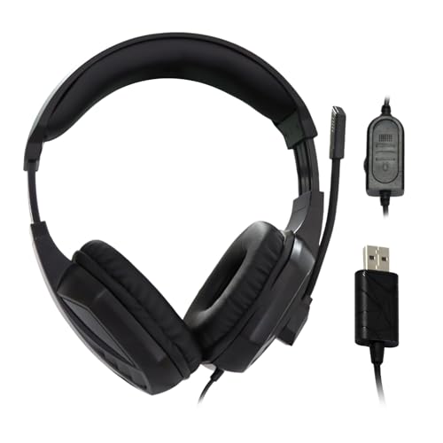 ヘッドセットUSB接続通話マイクコントロール可能PCヘッドセットオンラインコントローラーWEB会議リモートワーク在宅ワークビジネスボイスチャットパソコン有線ヘッドセット (USB)