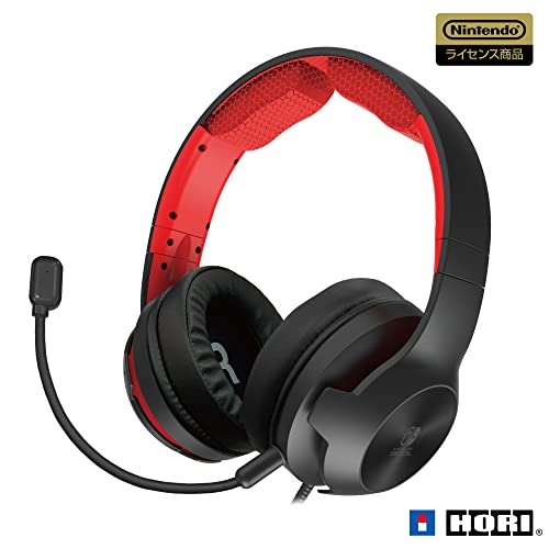 【任天堂ライセンス商品】ミキサー付き ホリゲーミングヘッドセット ハイグレード for Nintendo Switch レッド【Nintendo Switch ...