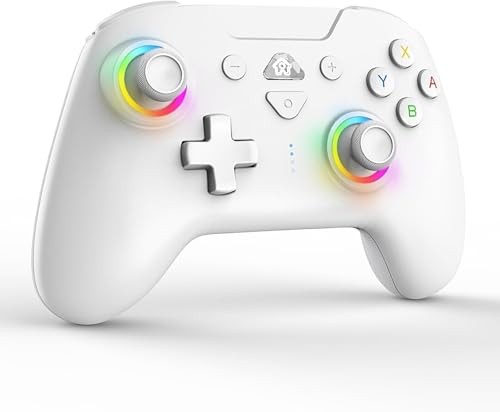 Switch コントローラー 自動連射機能 背面ボタン付き マクロ機能 Bluetooth接続 6軸ジャイロセンサー 7色RGBライト 1000mAhバッテリー...