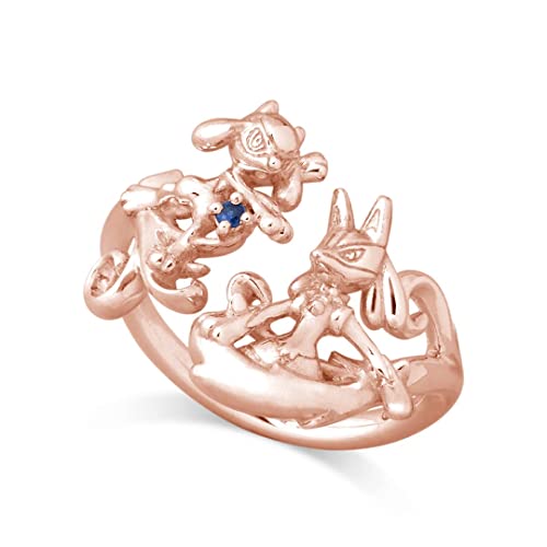 [ユートレジャー] ポケットモンスター リオル＆ルカリオ フォークリング シルバー（ピンクゴールドコーティング） ユニ 男女兼用 メンズ レディース 人気 アクセサリー ジュエリー プレゼ