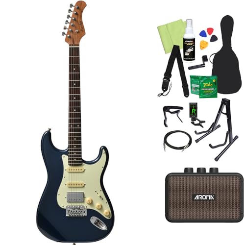 Bacchus BST-2-RSM/R エレキギター初心者14点セット 【充電式ミニアンプ付き】 DLPB ストラトタイプ バッカス