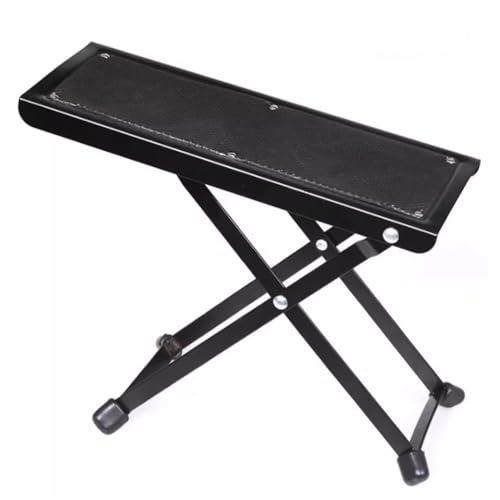 KIZAI キザイギターフットレスト 金属製 アコースティックギター対応 エレキギター対応 高さ調節可能 折りたたみ式 フットペダル (メタリックカラー)